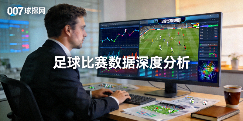 007球探网分析师正在电脑前进行专业的足球比赛数据深度分析